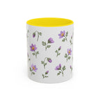 South Dakota Pasque Flower Mug, State Flower Floral Coffee Cup, 11oz Botanical Gift