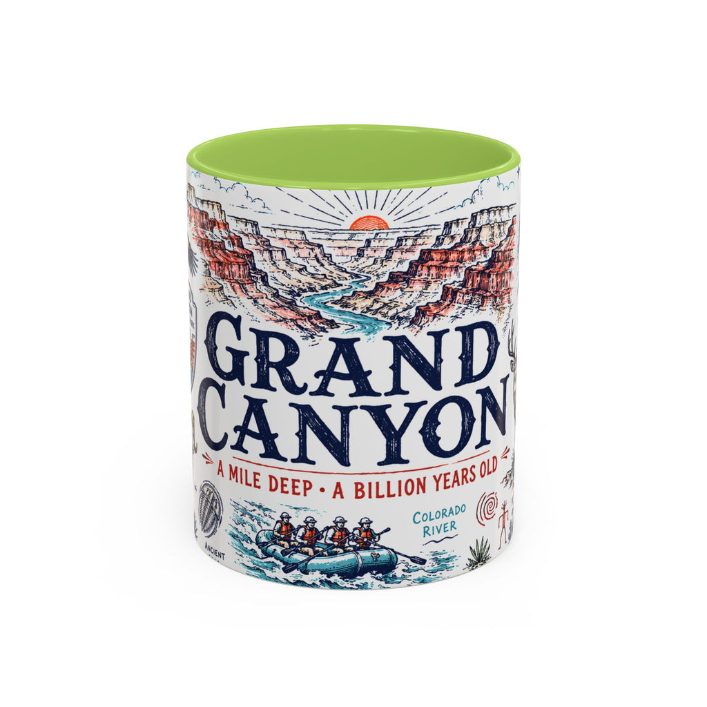 Grand Canyon National Park Coffee Mug | Hiking Camping Nature Gift | Accent Color Ceramic 11oz 15oz