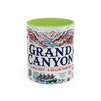 Grand Canyon National Park Coffee Mug | Hiking Camping Nature Gift | Accent Color Ceramic 11oz 15oz