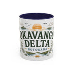 Okavango Delta Coffee Mug | Travel Destination Souvenir Gift | Accent Color Ceramic 11oz 15oz