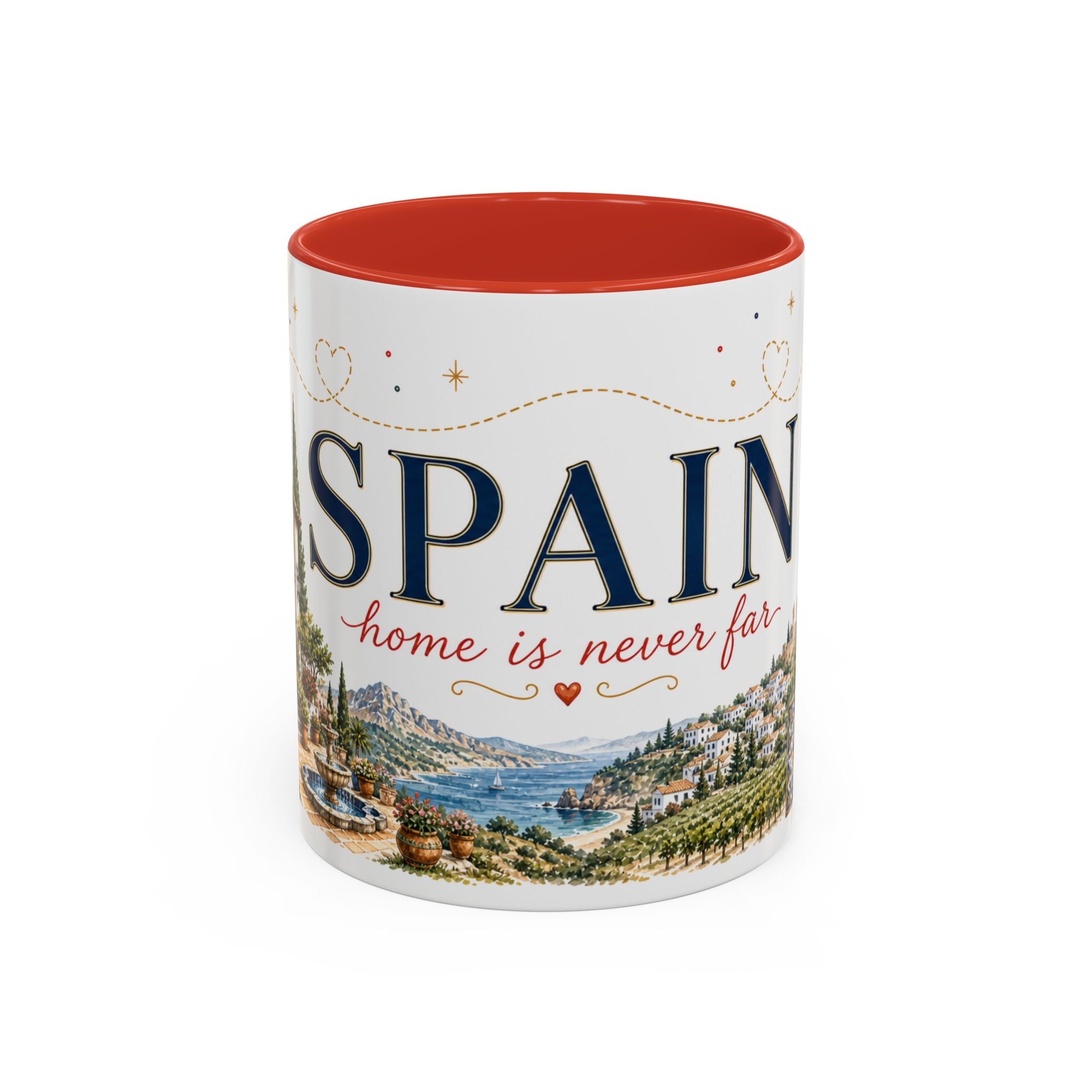 Spain Home Country Mug | Moving Away Gift | Long Distance Friendship | 11 oz 15 oz Accent Mug