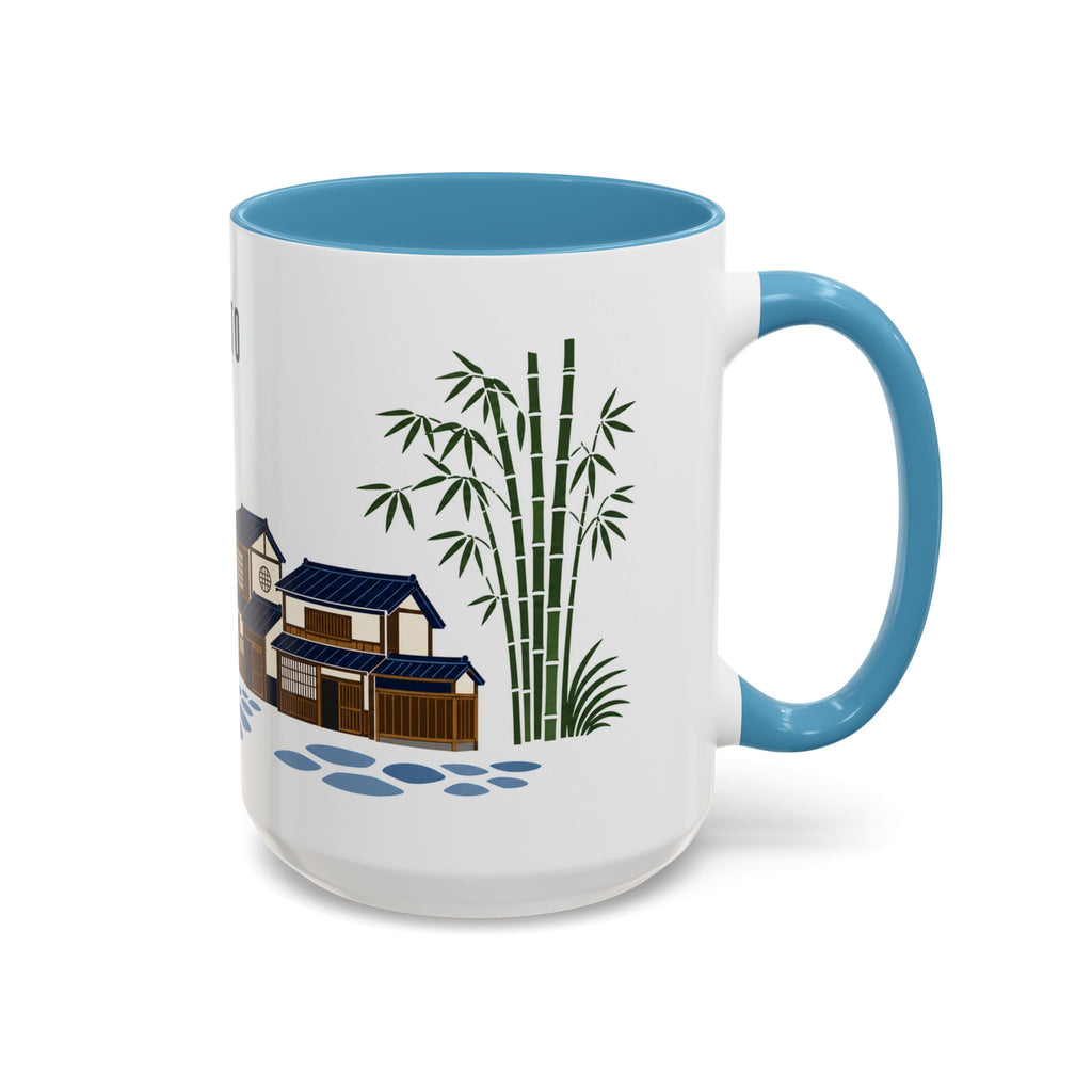 Kyoto Coffee Mug | Japan Travel Souvenir | Porcelain Decal City Gift | 11oz 15oz Accent Mug