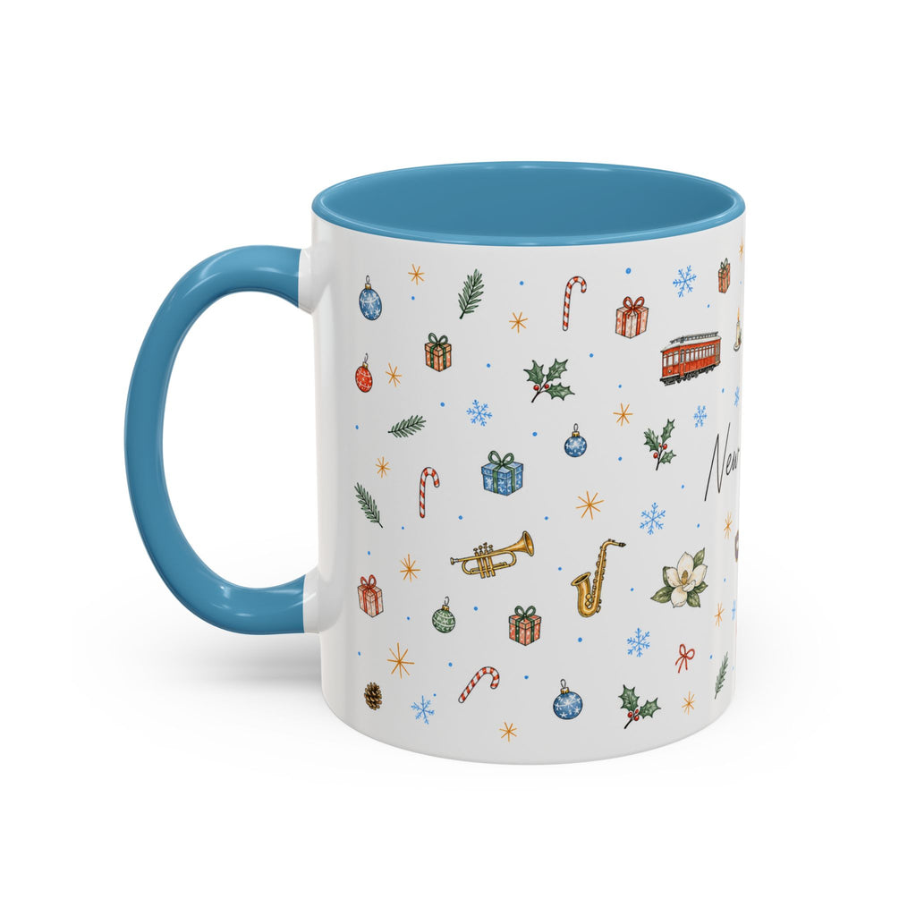 New Orleans Christmas Mug | Watercolor City Souvenir, Travel Gift (11oz/15oz)