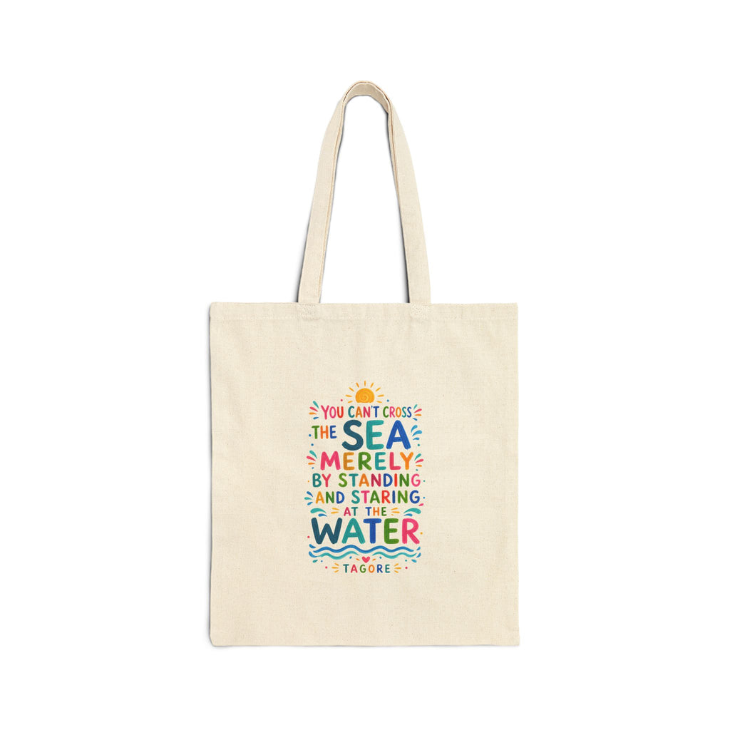 Inspirational Quote Tote Bag | Colorful Canvas Bag | Positive Literary Gift