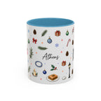 Athens Christmas Mug | Watercolor City Souvenir, Travel Gift (11oz/15oz)