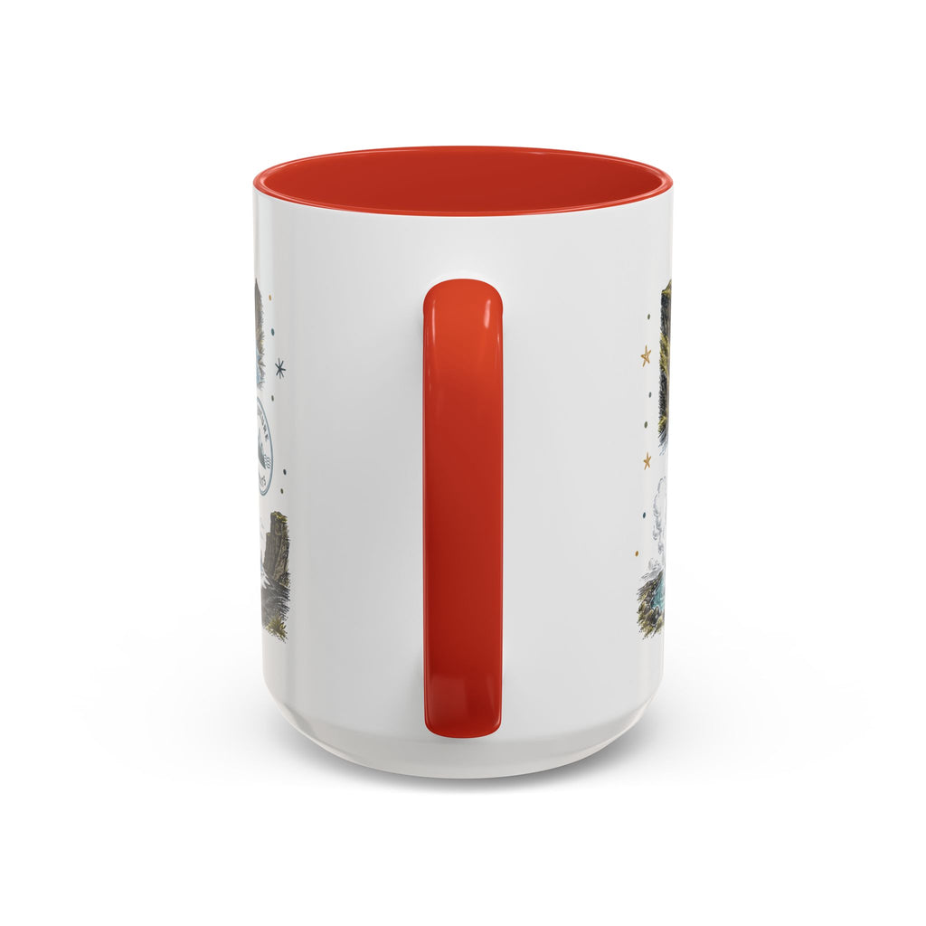 Iceland Ring Road Coffee Mug | Travel Destination Souvenir Gift | Accent Color Ceramic 11oz 15oz