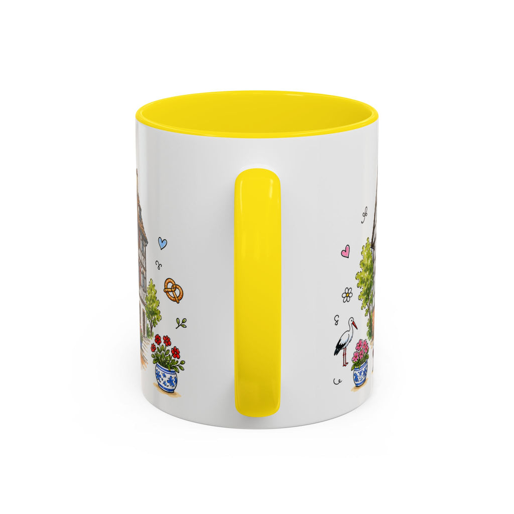 Strasbourg Illustrated Travel Mug | France Souvenir Accent Coffee Mug | 11oz 15oz Ceramic Cup