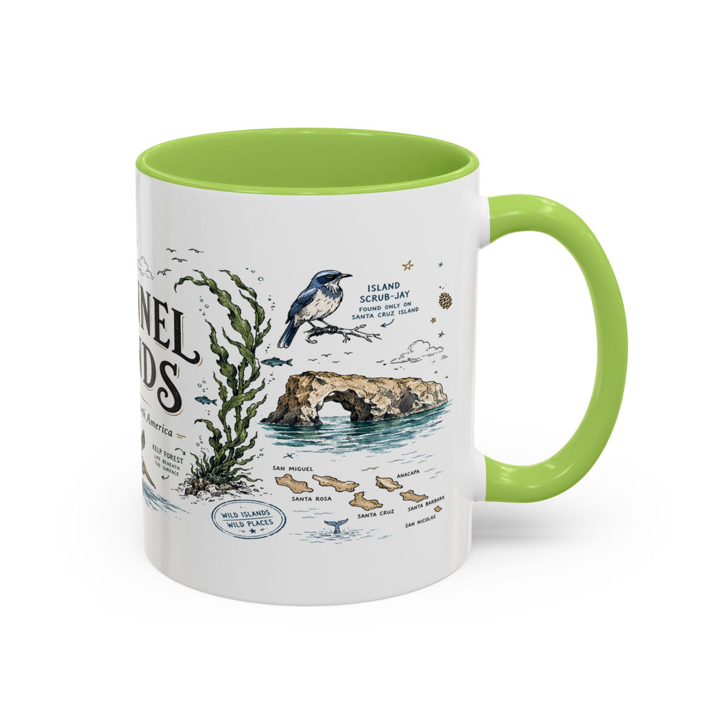 Channel Islands National Park Coffee Mug | California Island Wildlife Marine Gift | Accent Color Ceramic 11oz 15oz
