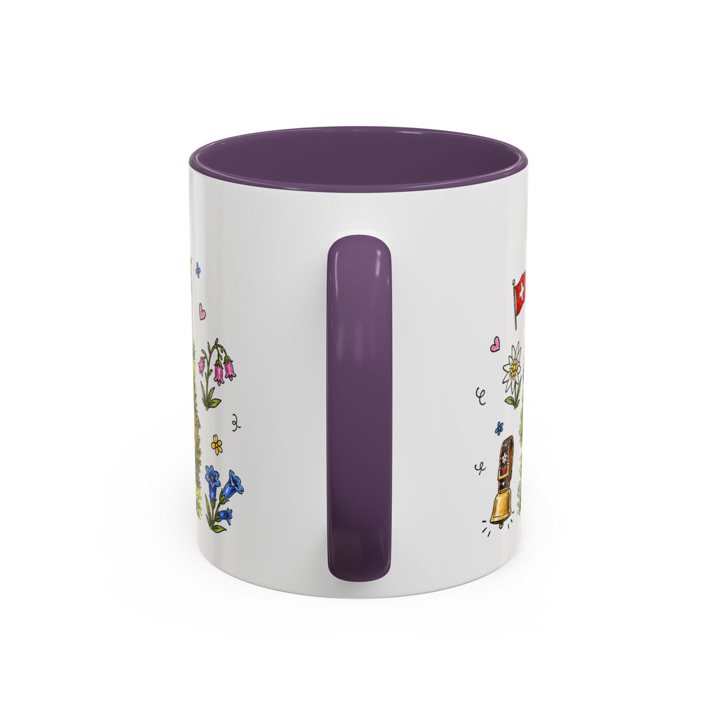 Lauterbrunnen Illustrated Travel Mug | Switzerland Souvenir Accent Coffee Mug | 11oz 15oz Ceramic Cup