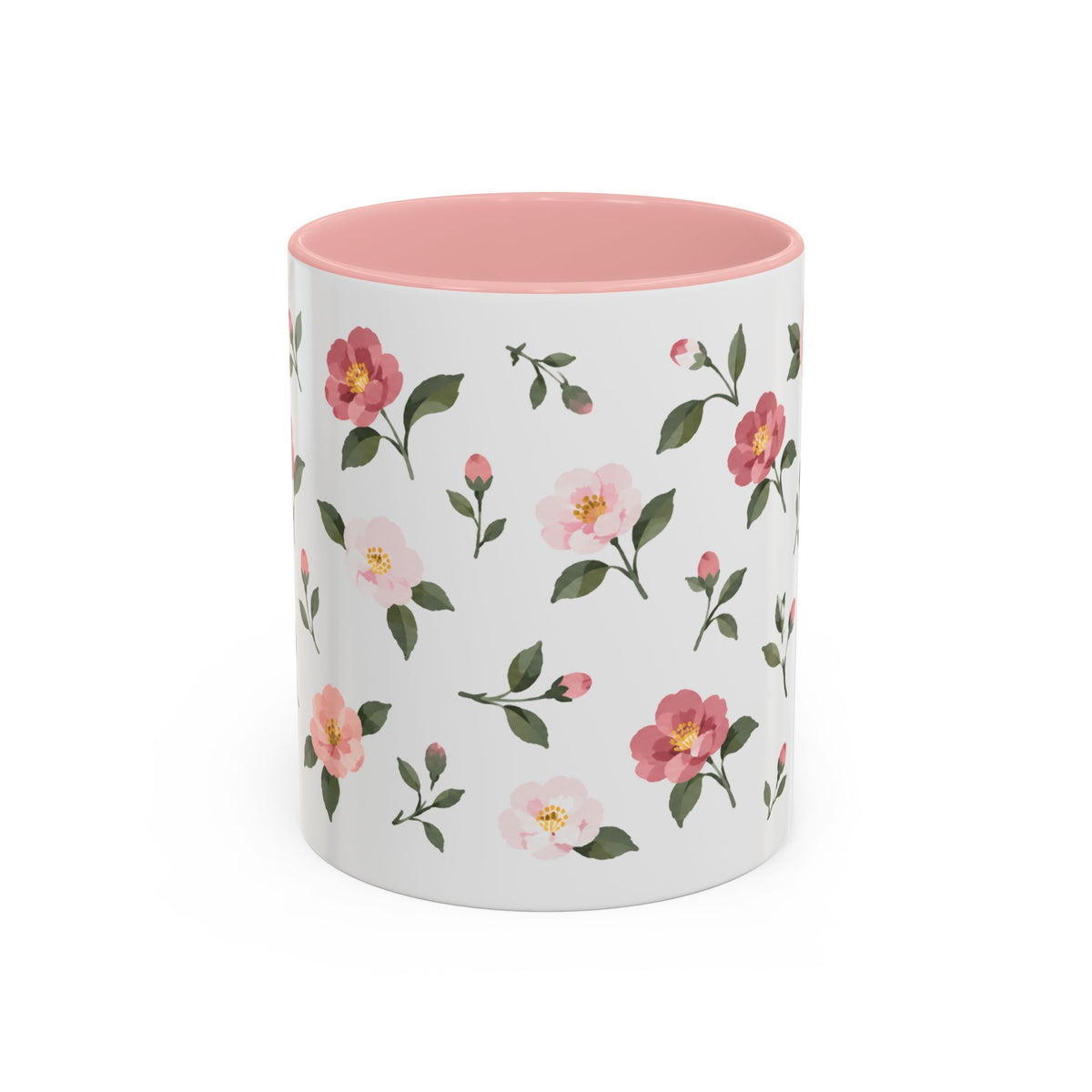 Alabama Camellia Mug, State Flower Floral Coffee Cup, 11oz Botanical Gift