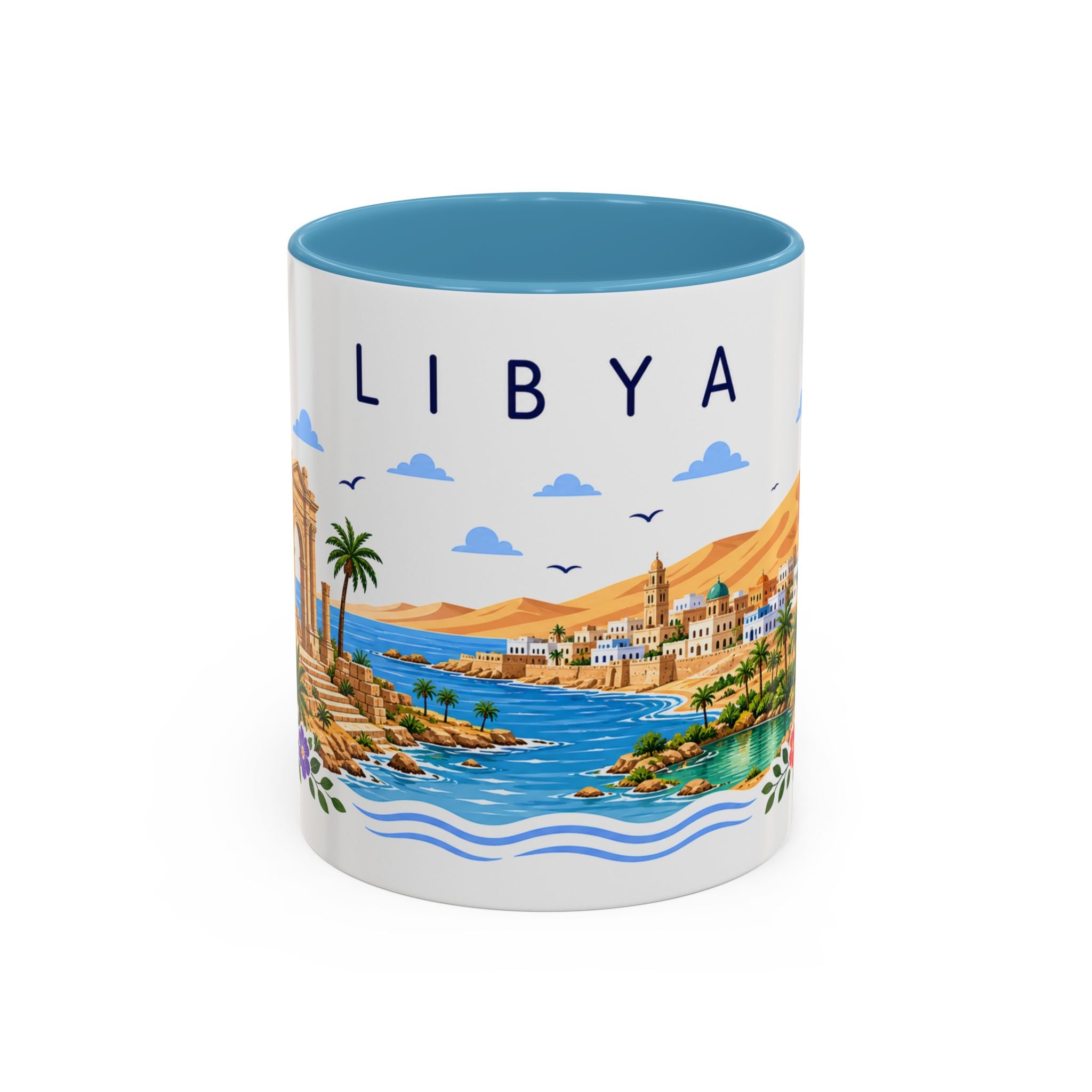 Libya Coffee Mug | Travel Souvenir Accent Mug | Place Gift Ceramic Cup 11oz 15oz