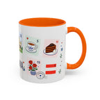 Vienna Coffee Mug | Postage Stamp Collage Mug | Travel Souvenir Accent Cup 11oz 15oz