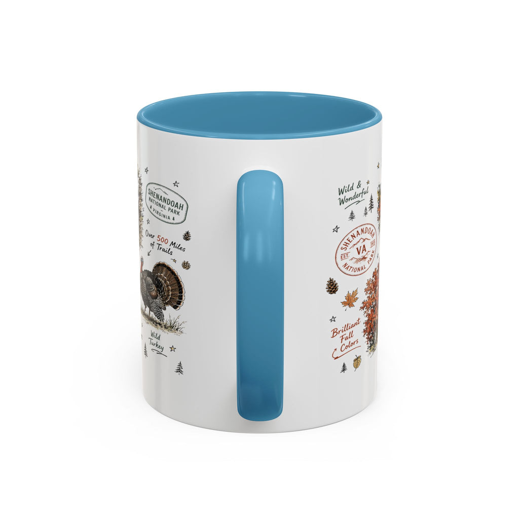 Shenandoah National Park Coffee Mug | Virginia Blue Ridge Hiking Autumn Gift | Accent Color Ceramic 11oz 15oz