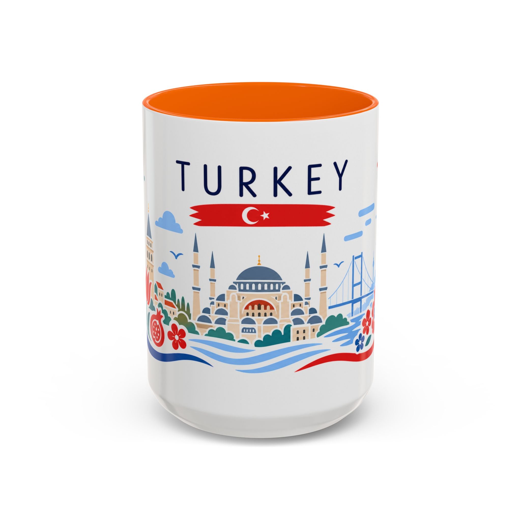 Turkey Coffee Mug | Travel Souvenir Accent Mug | Country Gift Ceramic Cup 11oz 15oz