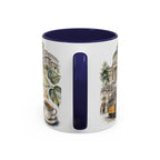 Bucharest Coffee Mug | Romania Travel Souvenir | Vintage Illustrated City Gift | 11 oz 15 oz Accent Mug