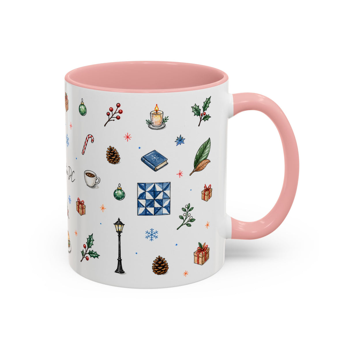 Washington DC Christmas Mug | Watercolor City Souvenir | Ceramic Coffee Cup 11oz 15oz