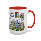 San Francisco Illustrated Travel Mug | City Souvenir Accent Coffee Mug | 11oz 15oz Ceramic Cup
