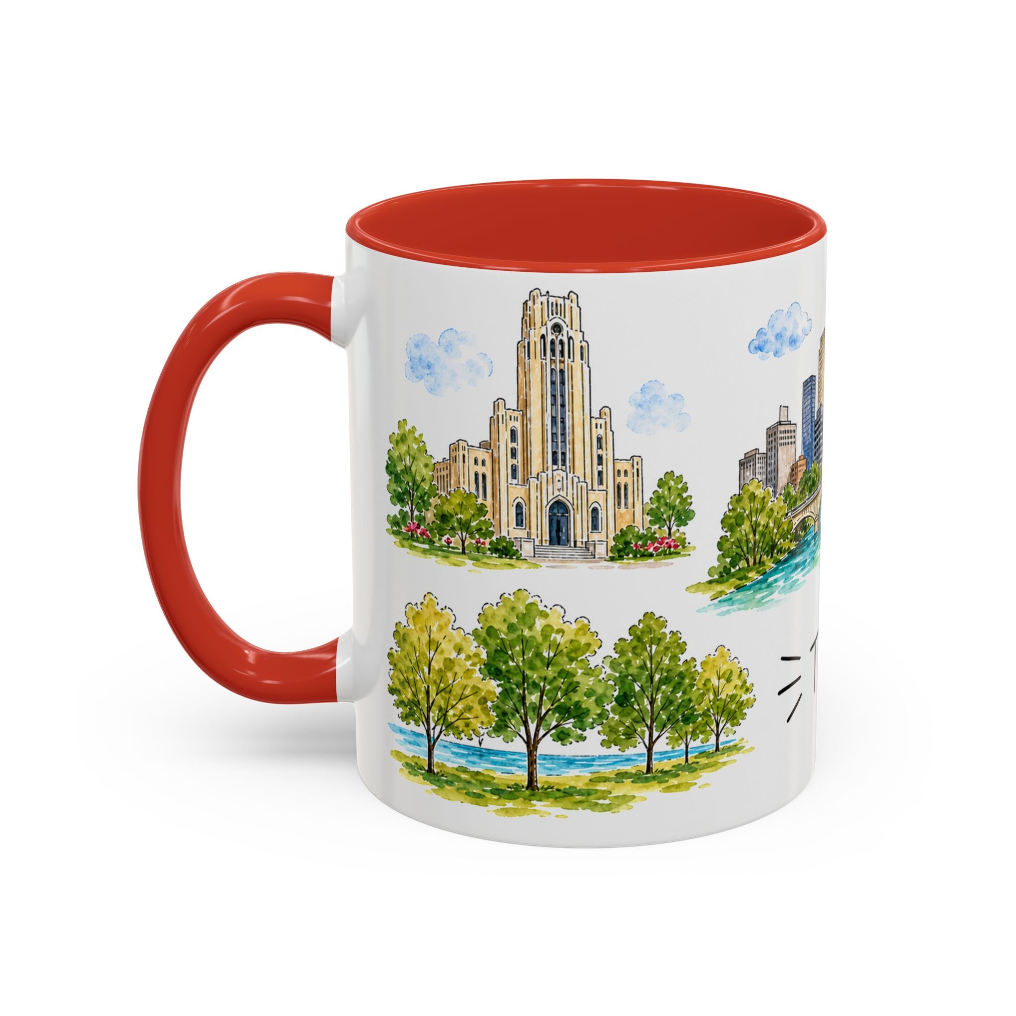 Tulsa Illustrated Travel Mug | City Souvenir Accent Coffee Mug | 11oz 15oz Ceramic Cup