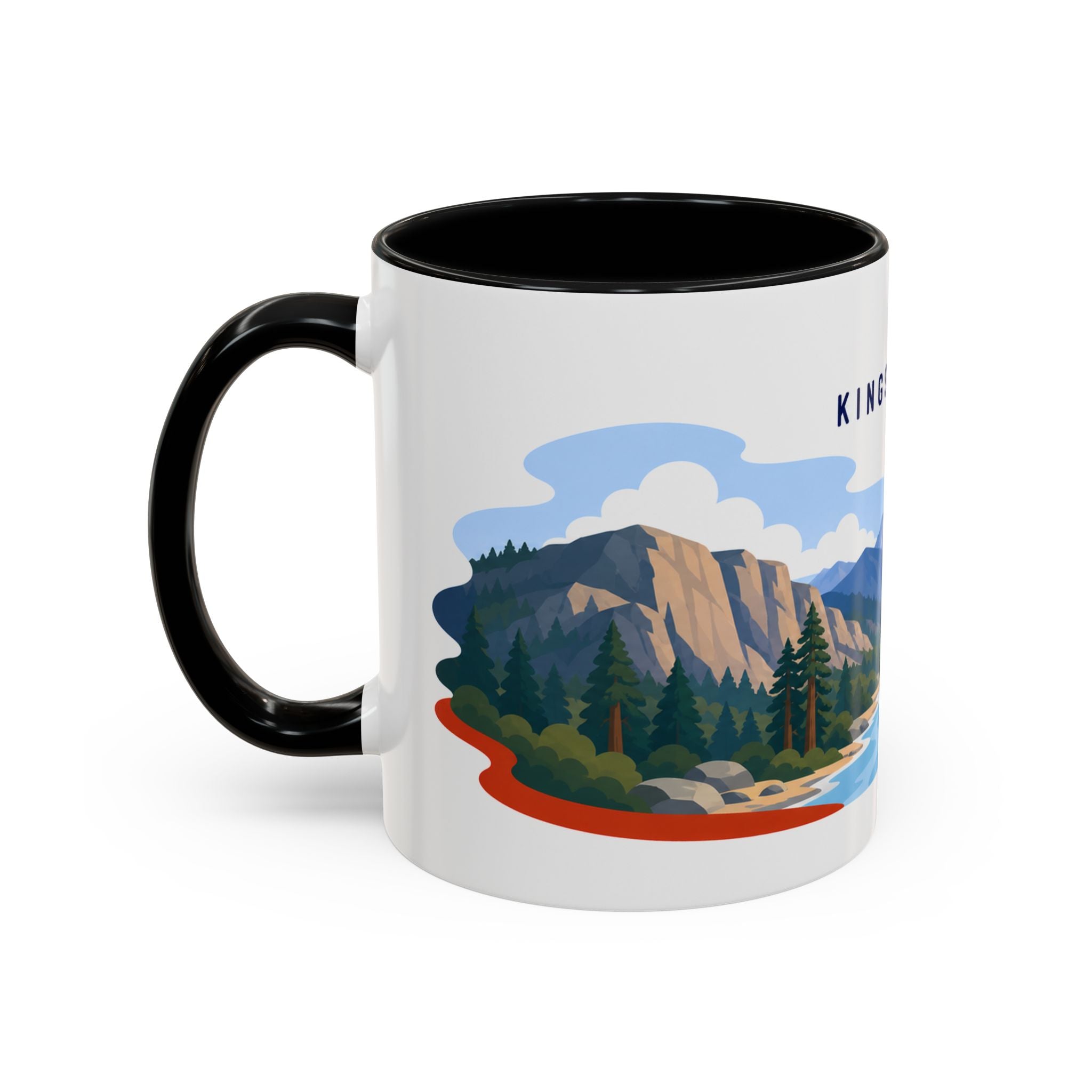 Kings Canyon National Park Coffee Mug | Solid Color Block Park Souvenir | 11oz 15oz Accent Mug