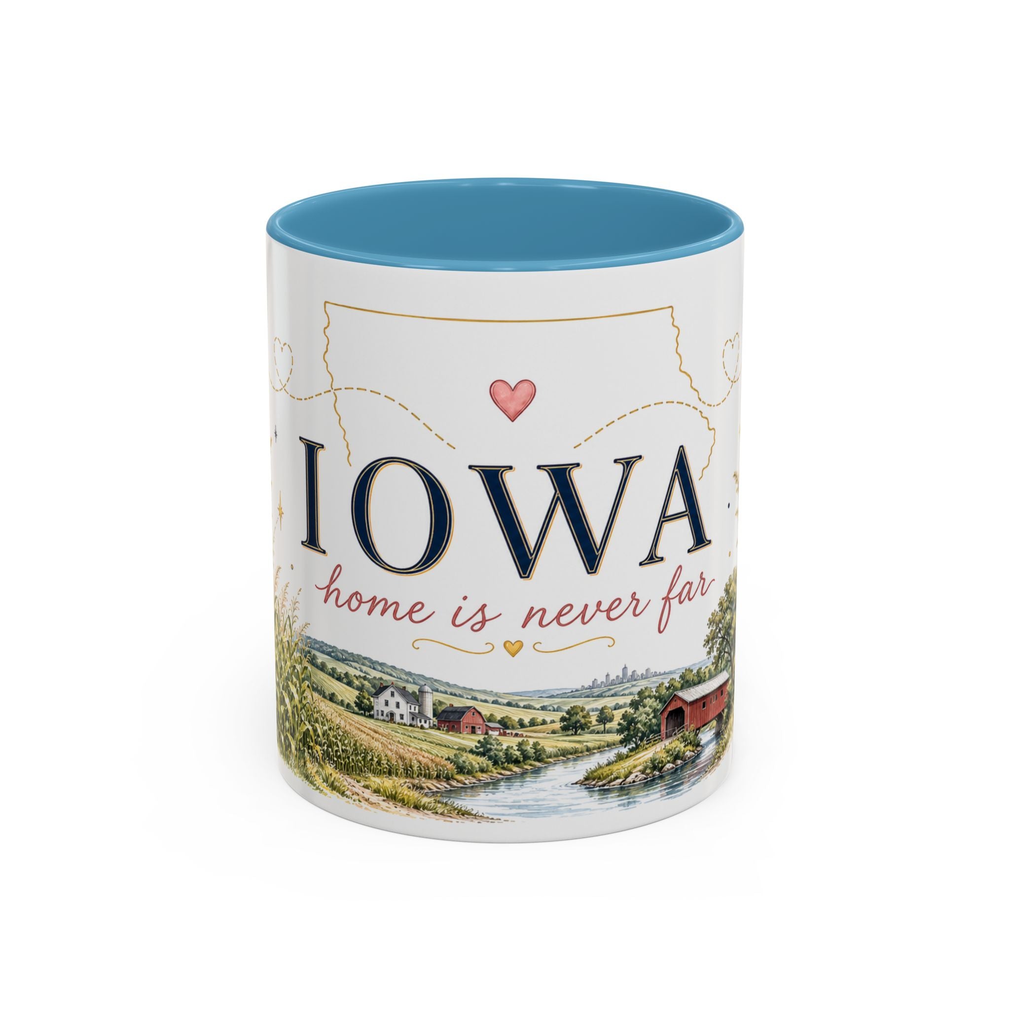 Iowa State Mug | Home is Never Far Accent Mug (11oz or 15oz)