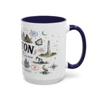 Houston Coffee Mug | Texas Souvenir City Gift | Accent Color Ceramic 11oz 15oz