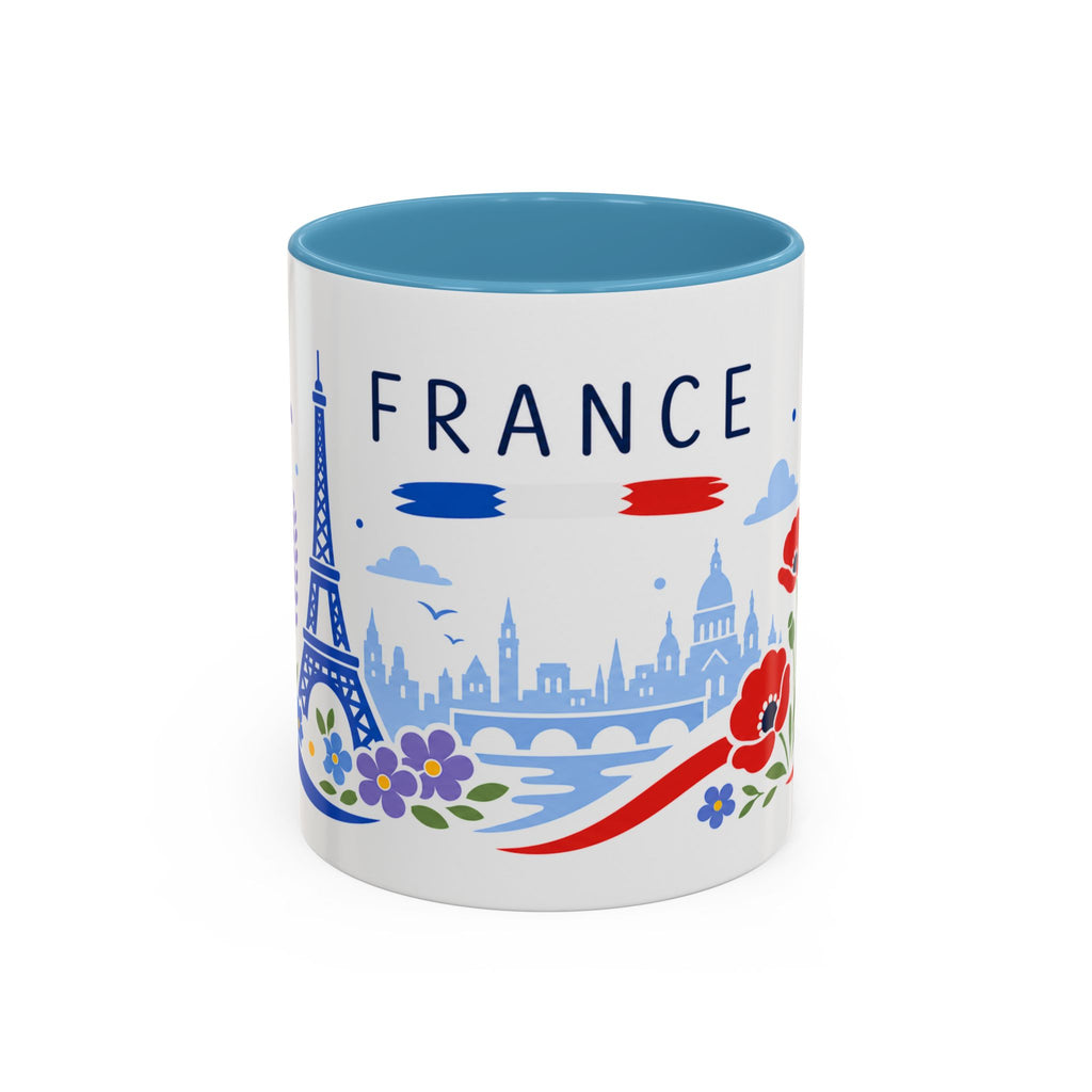 France Coffee Mug | Travel Souvenir Accent Mug | Country Gift Ceramic Cup 11oz 15oz