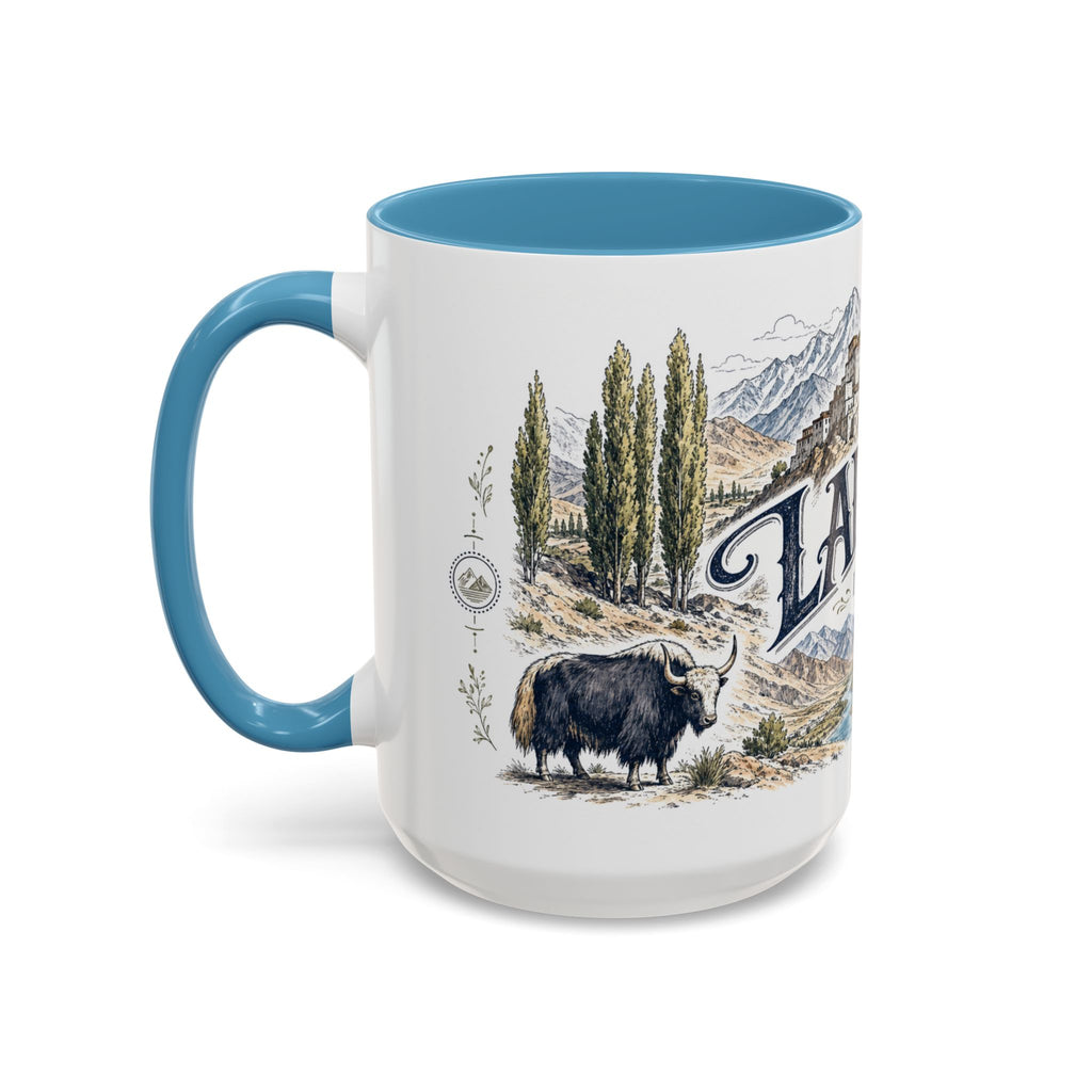 Ladakh Mug, India Travel Souvenir, Bucket List Gift, Accent Ceramic Coffee Mug 11oz 15oz