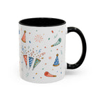 New Year Party Mug | Balloon Popper Watercolor Celebration Gift | Accent Cup 11oz 15oz