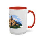Pinnacles National Park Coffee Mug | Solid Color Block Park Souvenir | 11oz 15oz Accent Mug