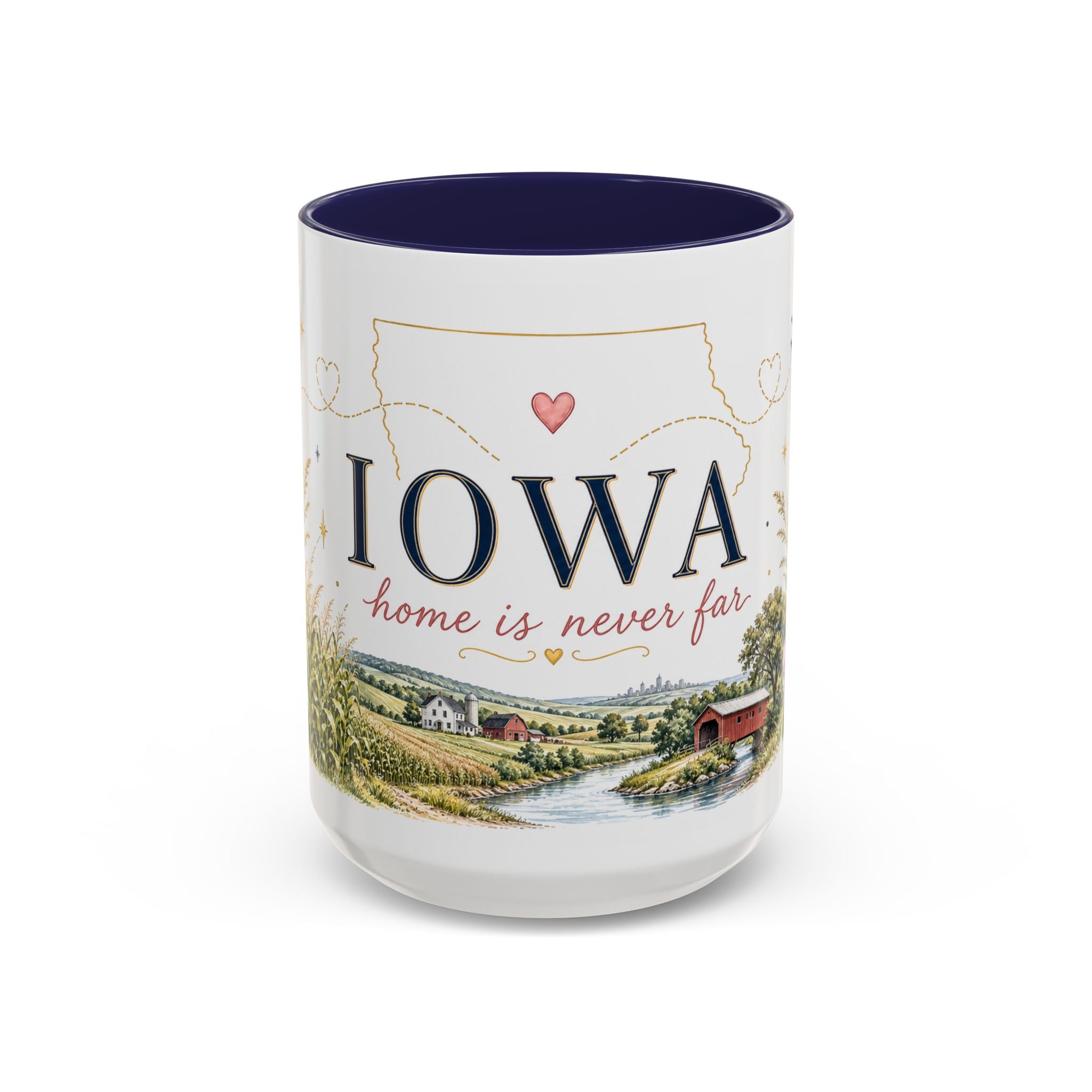 Iowa State Mug | Home is Never Far Accent Mug (11oz or 15oz)