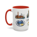 Baltimore Illustrated Travel Mug | City Souvenir Accent Coffee Mug | 11oz 15oz Ceramic Cup