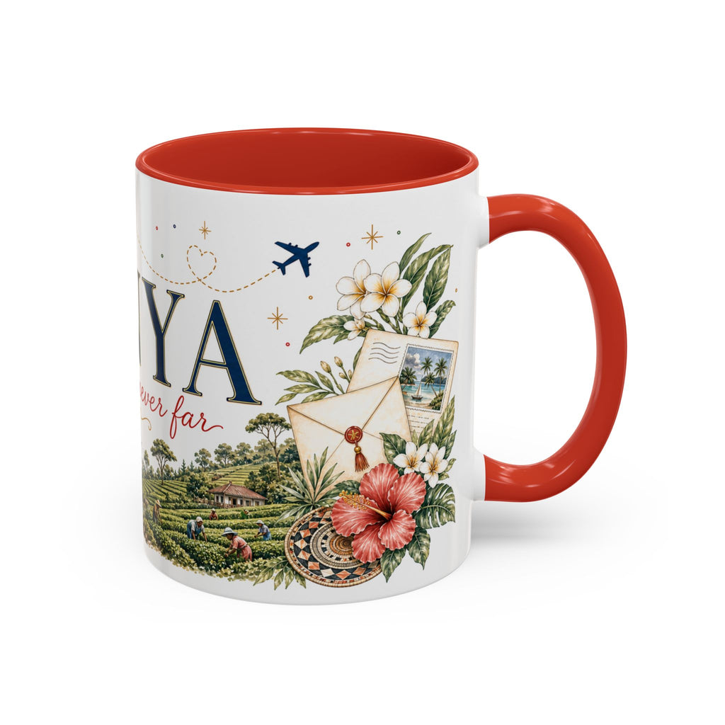Kenya Home Country Mug | Moving Away Gift | Long Distance Friendship | 11 oz 15 oz Accent Mug