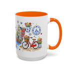 Amsterdam Travel Mug | European City Souvenir Accent Coffee Mug | 11oz 15oz Ceramic Cup