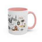 Dubai Coffee Mug | UAE Souvenir Travel Gift | Accent Color Ceramic 11oz 15oz