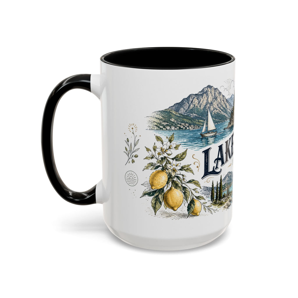 Lake Garda Mug, Italy Travel Souvenir, Bucket List Gift, Accent Ceramic Coffee Mug 11oz 15oz