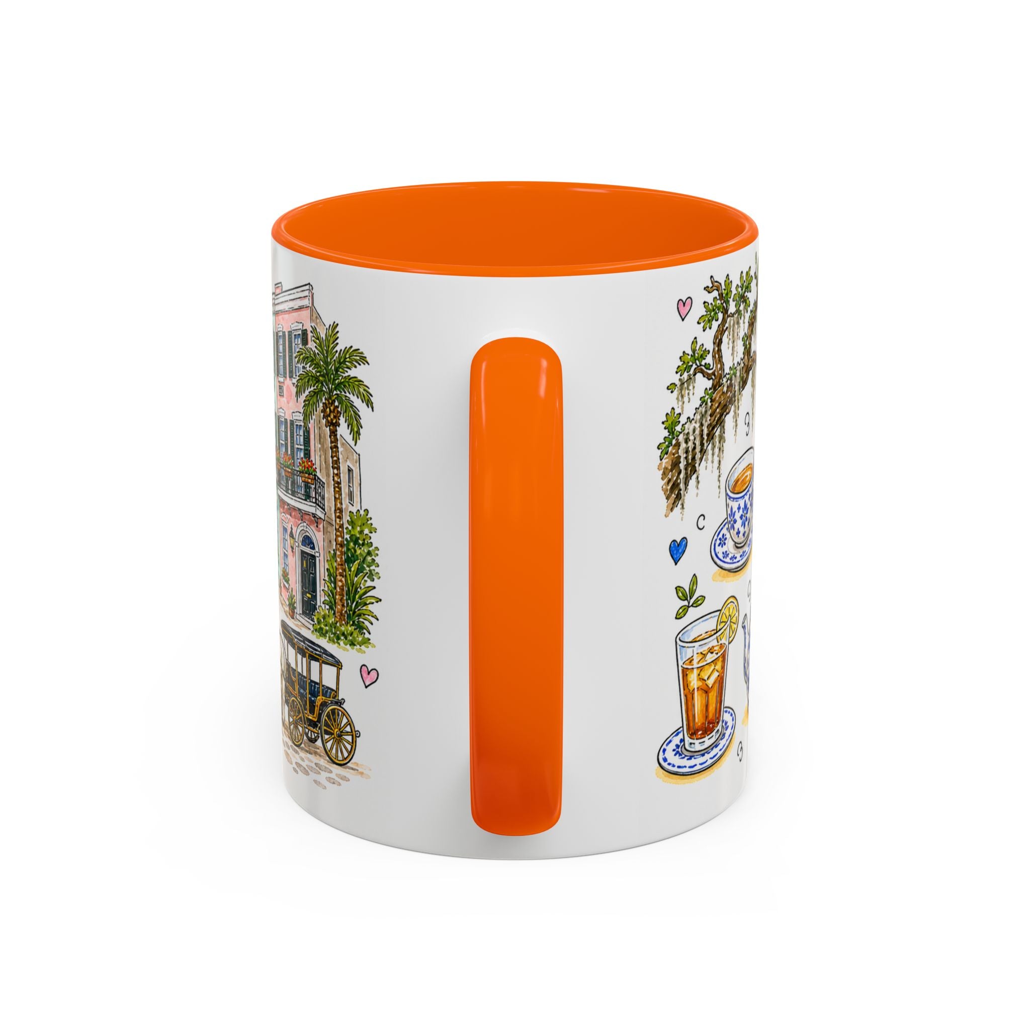 Savannah Illustrated Travel Mug | City Souvenir Accent Coffee Mug | 11oz 15oz Ceramic Cup