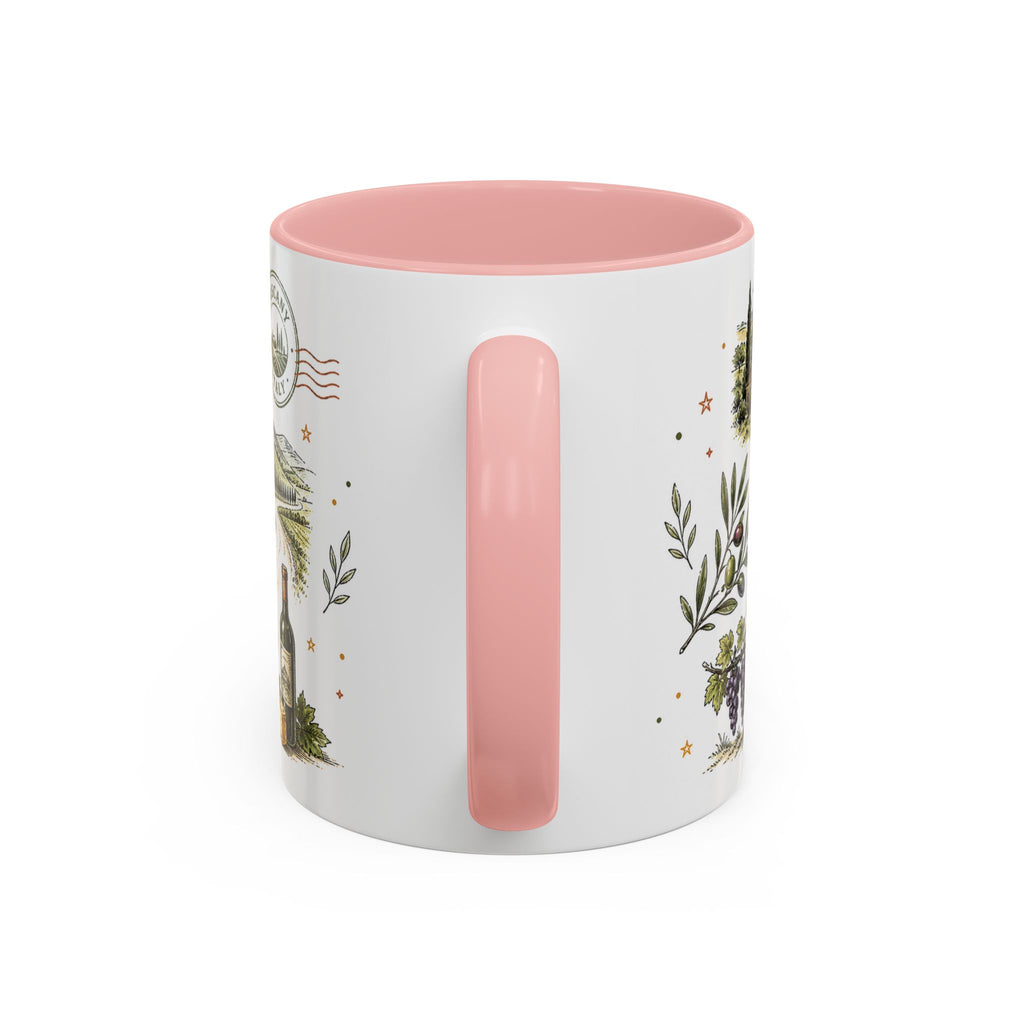 Tuscany Coffee Mug | Travel Destination Souvenir Gift | Accent Color Ceramic 11oz 15oz