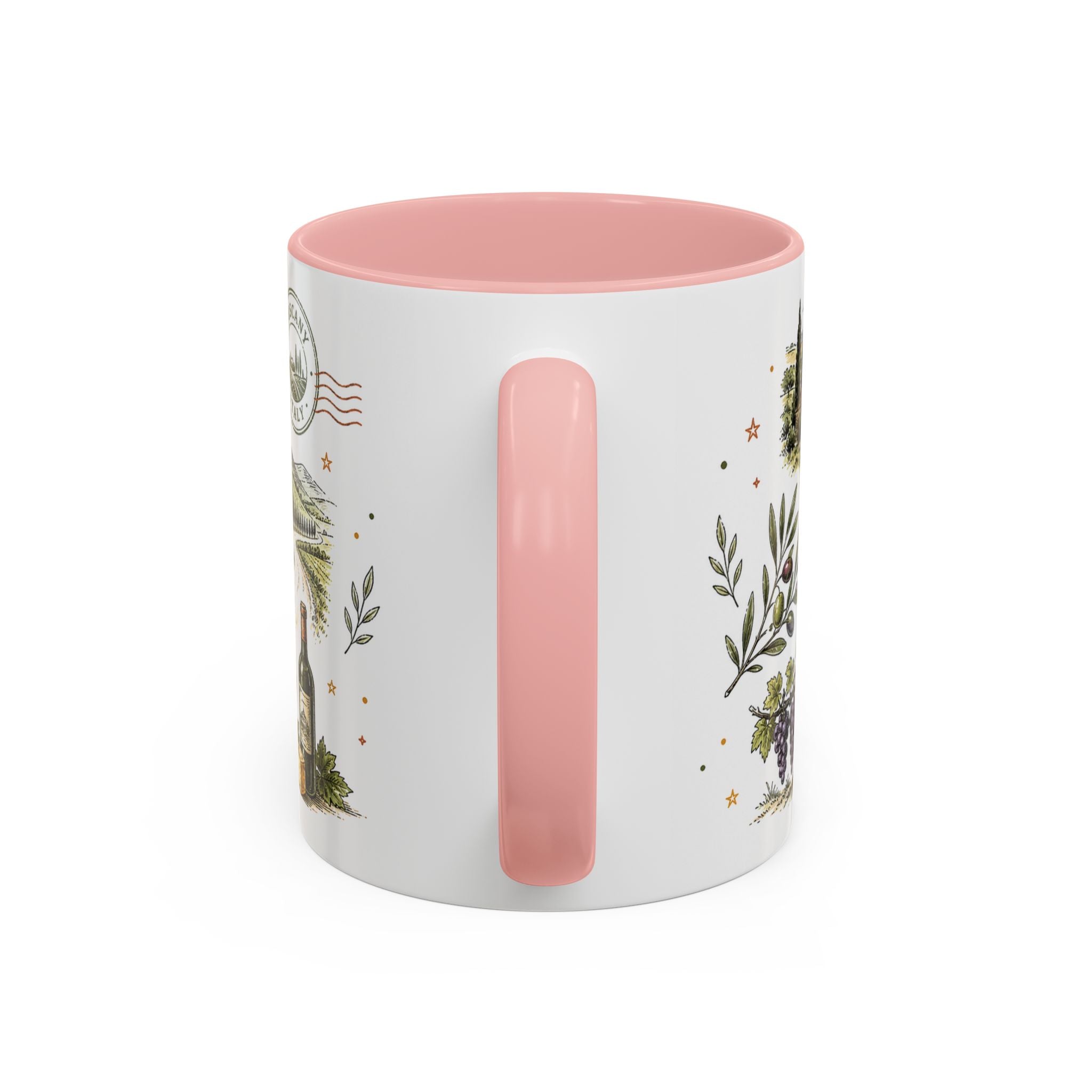 Tuscany Coffee Mug | Travel Destination Souvenir Gift | Accent Color Ceramic 11oz 15oz