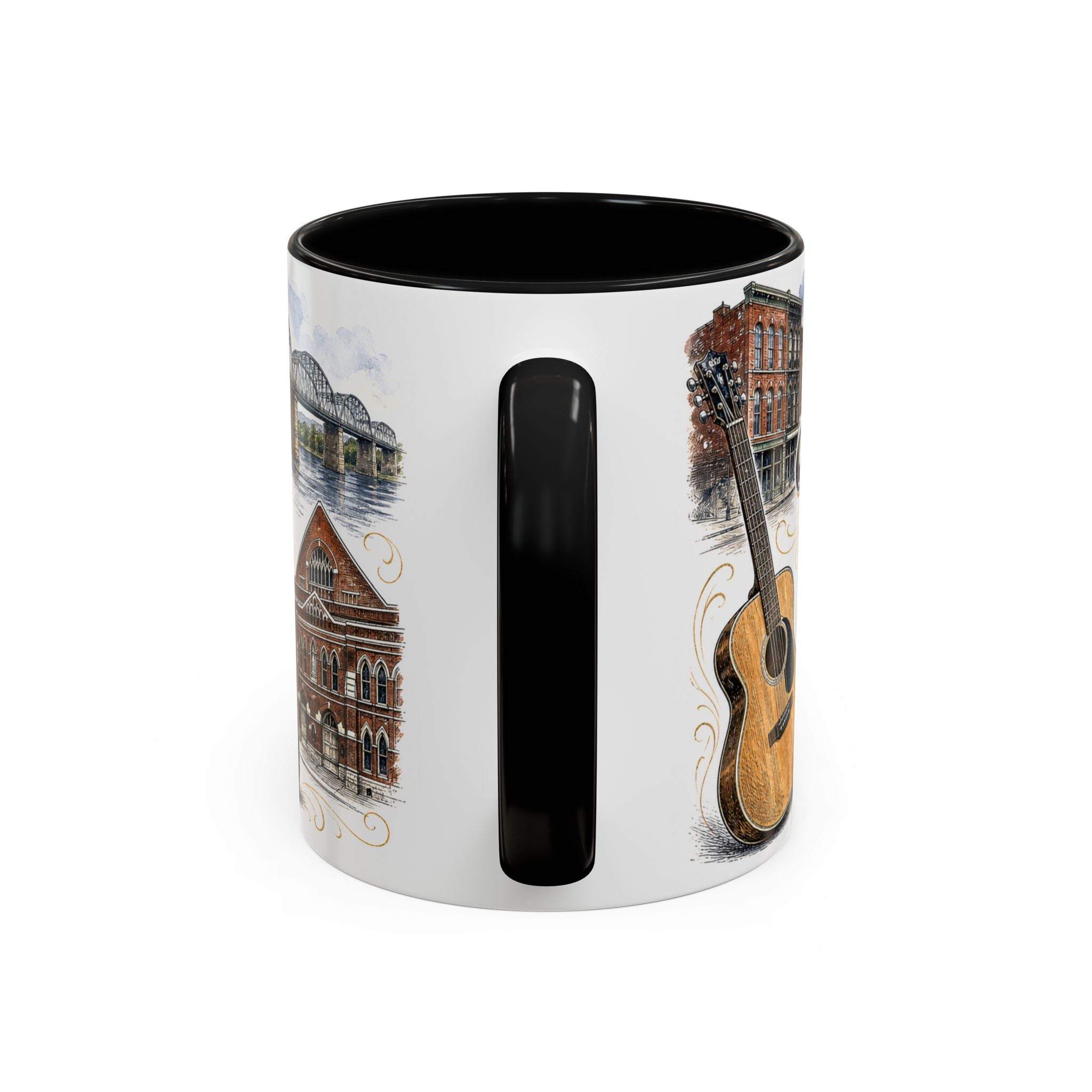 Nashville Coffee Mug | United States Travel Souvenir | Vintage Illustrated City Gift | 11 oz 15 oz Accent Mug