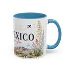New Mexico State Map Mug | Desert Scenery, Yucca Flower Accent Coffee Cup