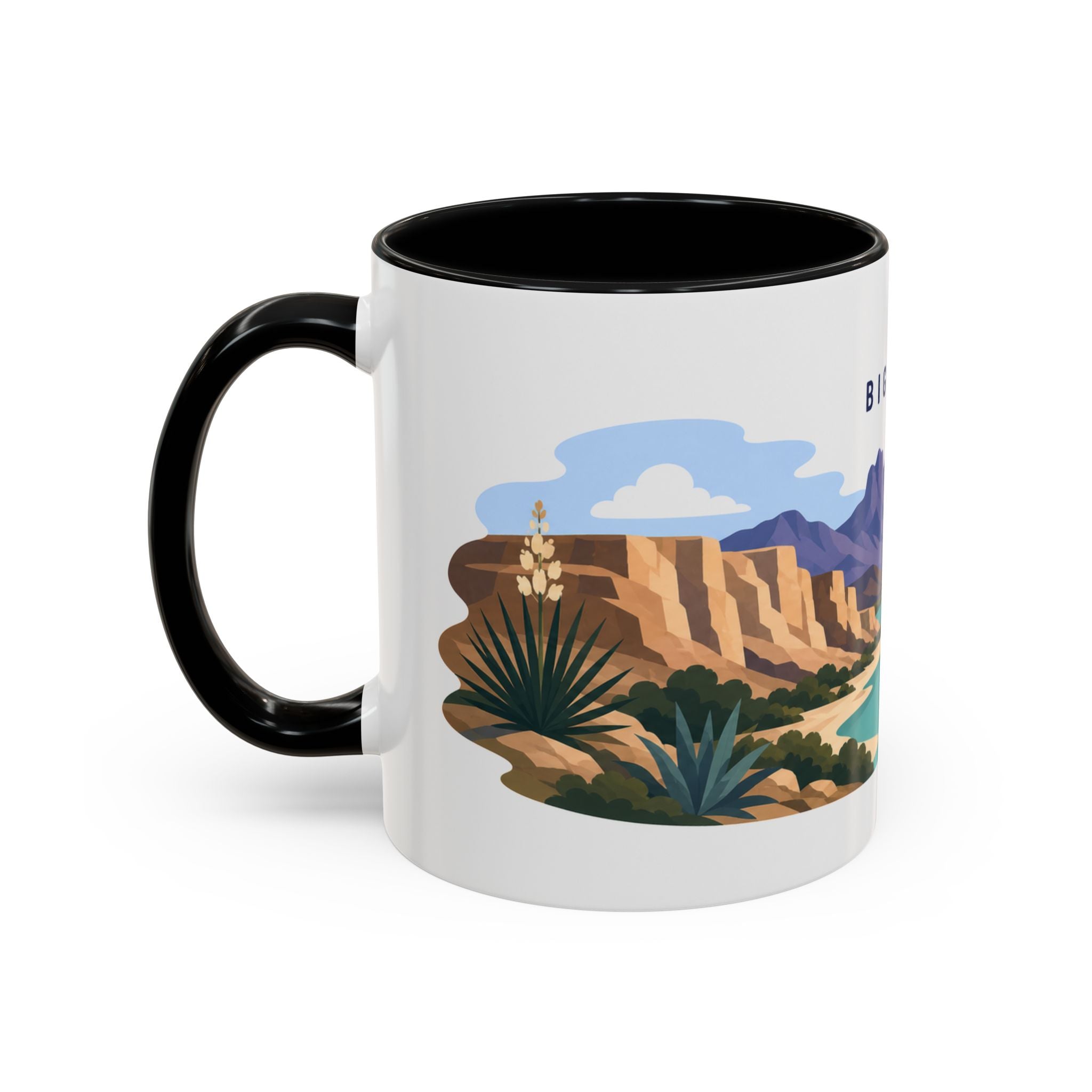 Big Bend National Park Coffee Mug | Solid Color Block Park Souvenir | 11oz 15oz Accent Mug