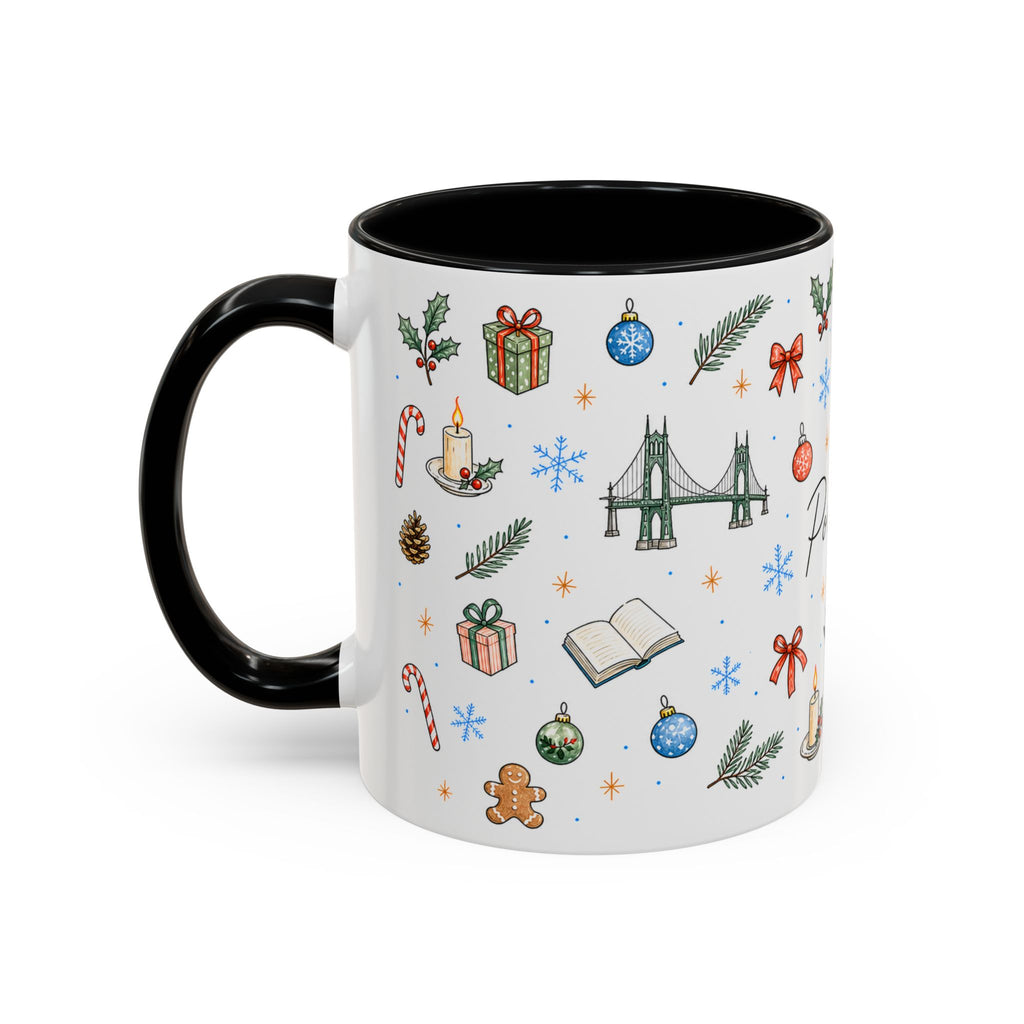 Portland Christmas Watercolor Mug | City Souvenir Coffee Cup (11oz 15oz)