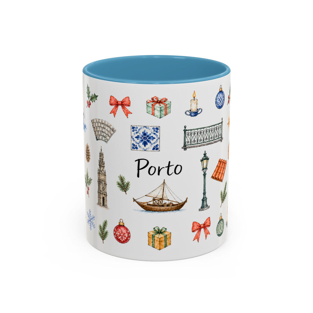 Porto Christmas Mug | Watercolor City Souvenir, Travel Gift (11oz/15oz)