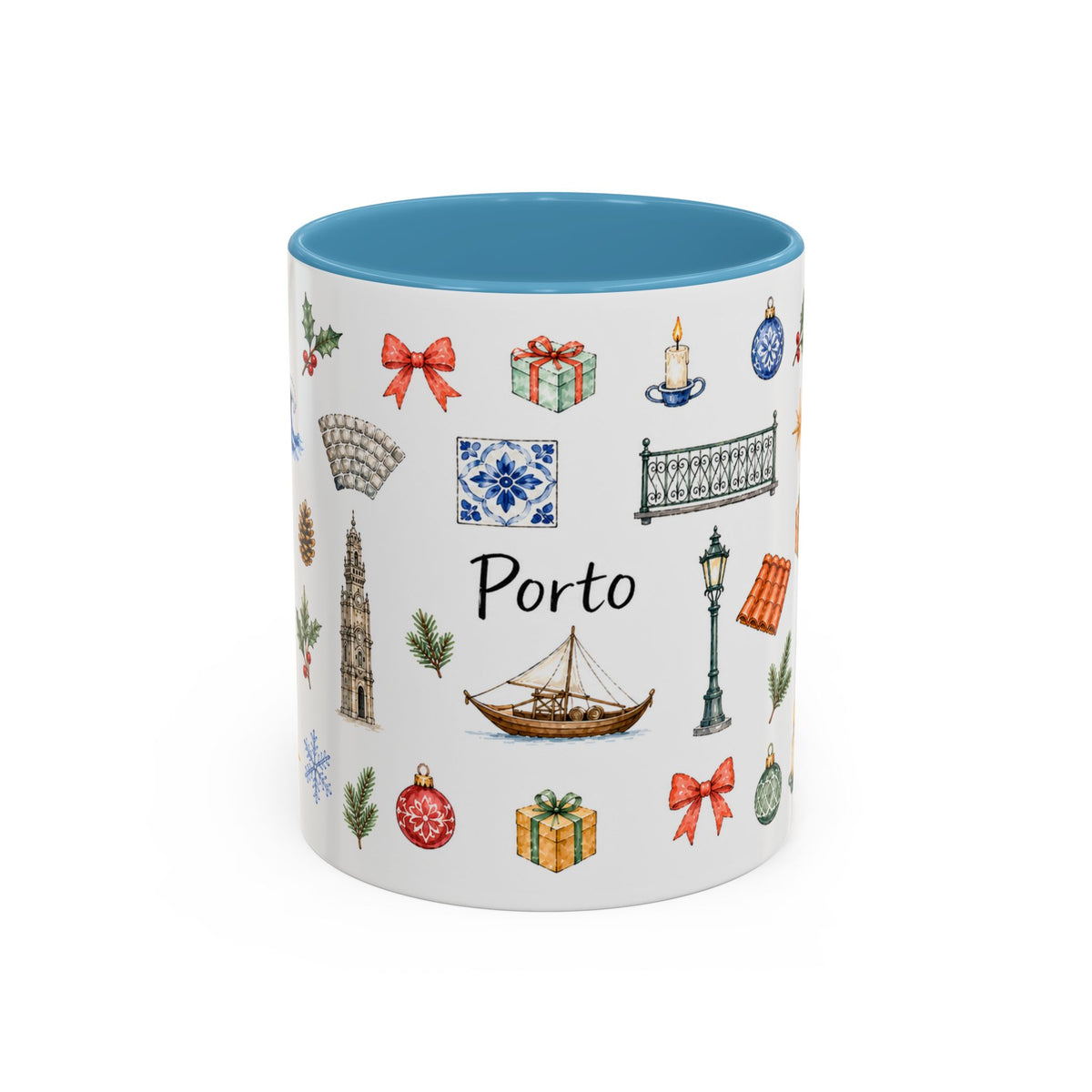Porto Christmas Mug | Watercolor City Souvenir, Travel Gift (11oz/15oz)