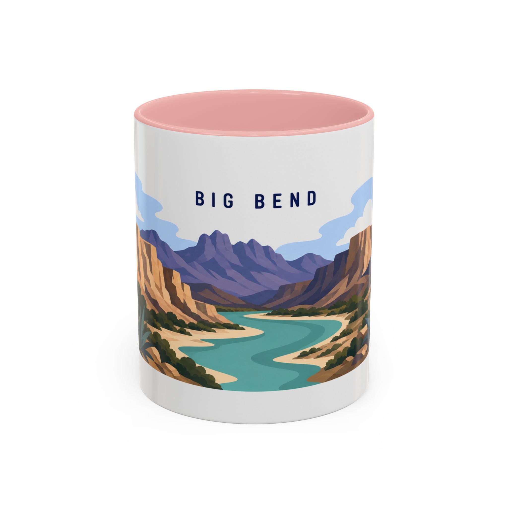 Big Bend National Park Coffee Mug | Solid Color Block Park Souvenir | 11oz 15oz Accent Mug