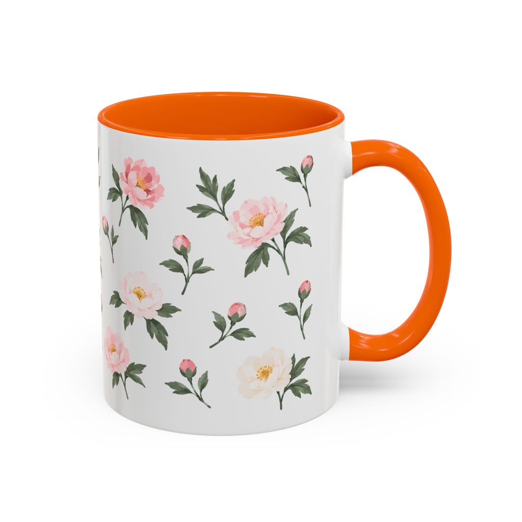 Indiana Peony Mug, State Flower Floral Coffee Cup, 11oz Botanical Gift