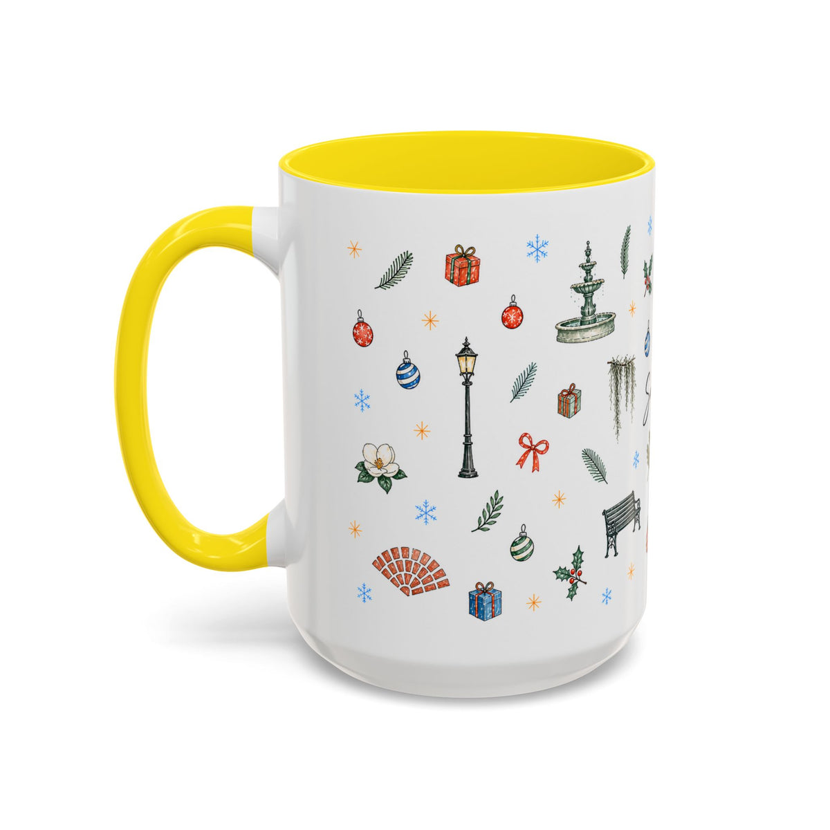 Savannah Christmas Mug | Watercolor City Souvenir, Travel Memories Cup