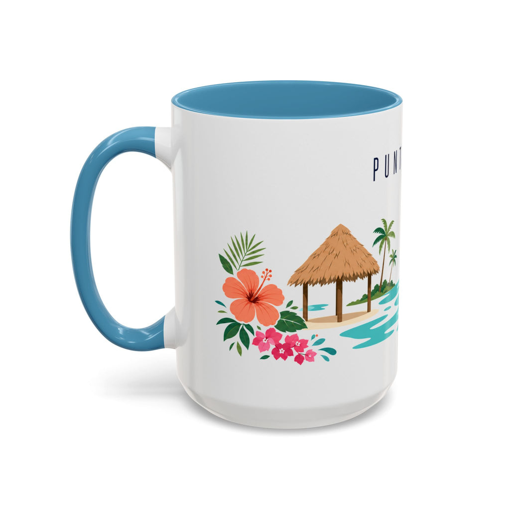 Punta Cana Coffee Mug | Dominican Republic Travel Souvenir | Porcelain Decal City Gift | 11oz 15oz Accent Mug