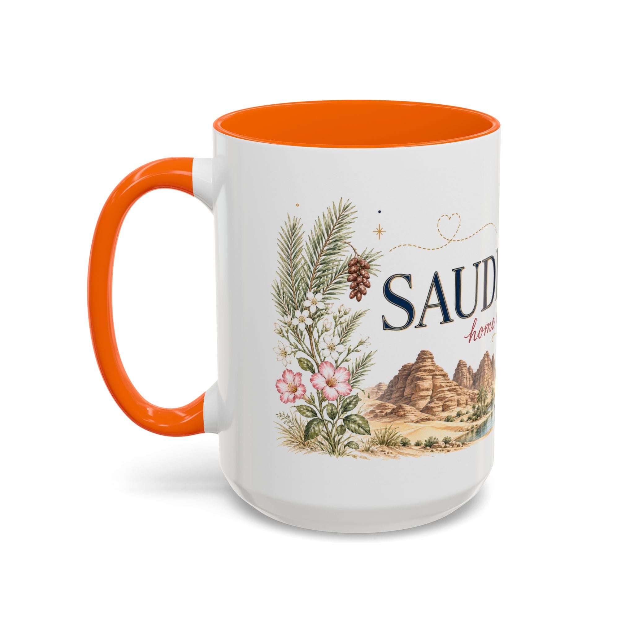 Saudi Arabia Home Country Mug | Moving Away Gift | Long Distance Friendship | 11 oz 15 oz Accent Mug