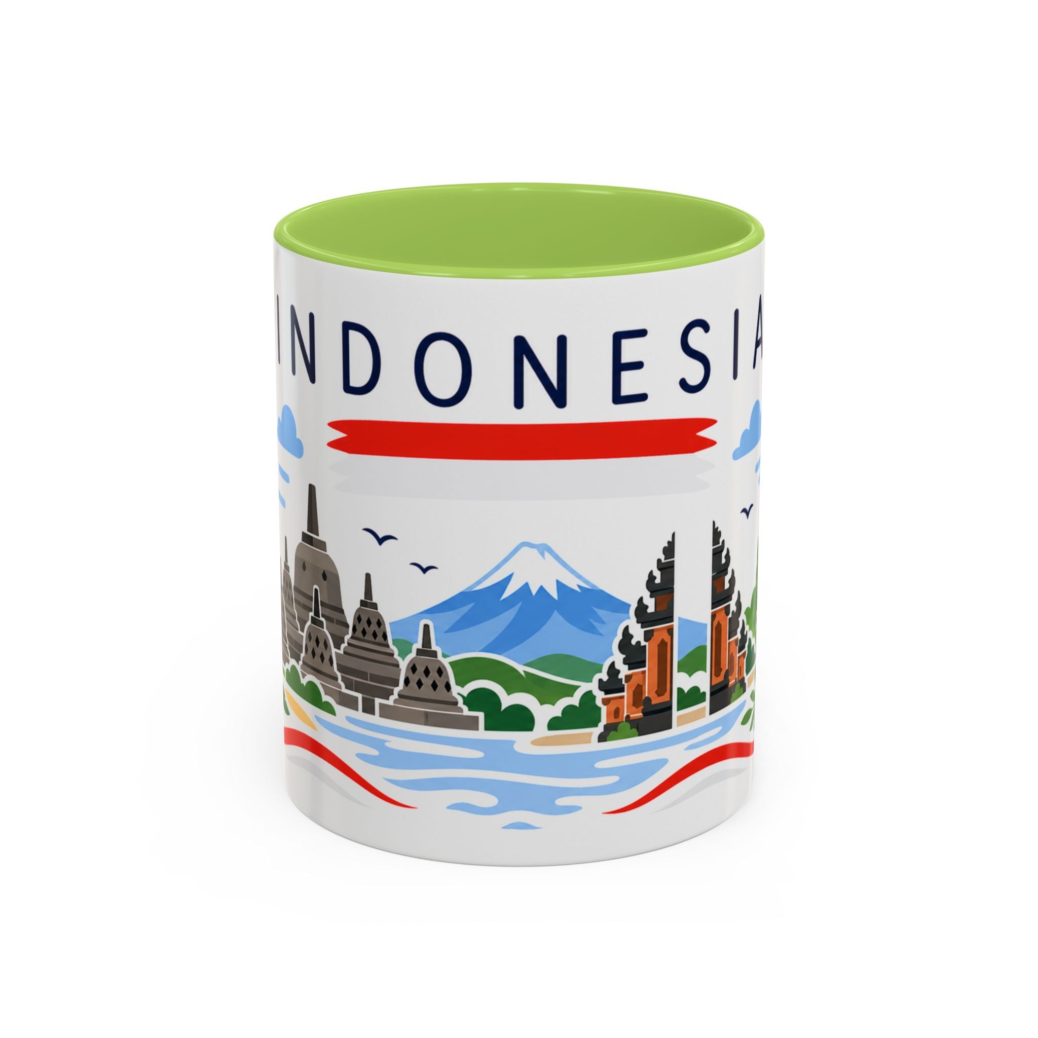 Indonesia Coffee Mug | Travel Souvenir Accent Mug | Country Gift Ceramic Cup 11oz 15oz